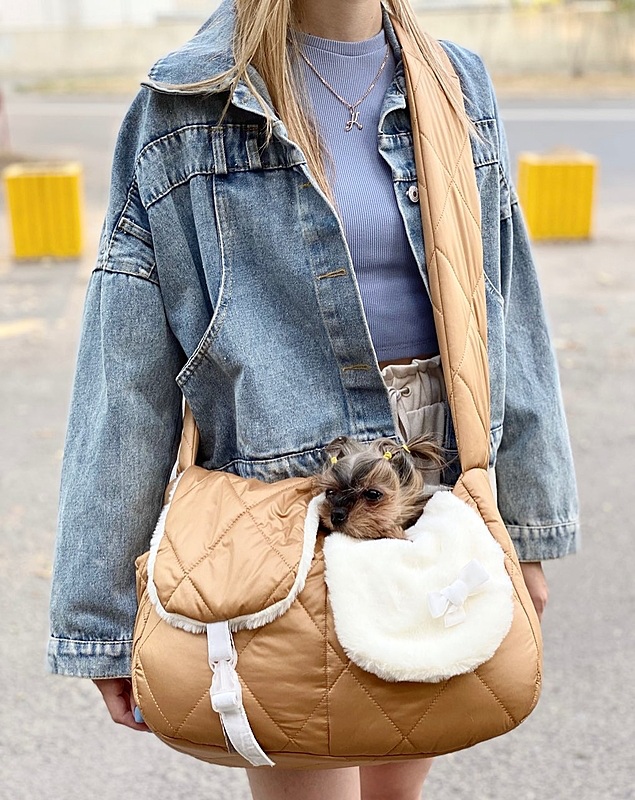 Kahverengi Üstü Açık Evcil Hayvan Taşıma Çantası