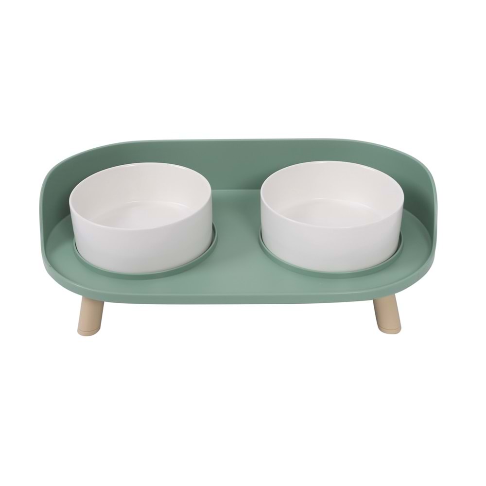 Yükseltilmiş Seramik Mama ve Su Kabı