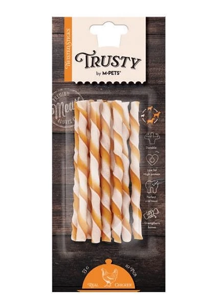 M-Pets Trusty Chicken Twisted Sticks Ödül Kemiği