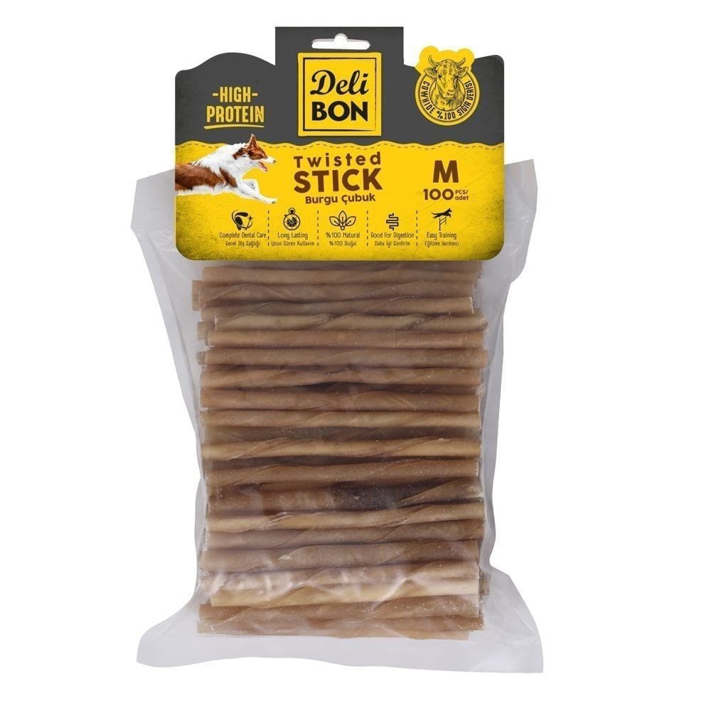 Delibon Natural Burgu Çubuk Köpek Çiğneme Ödülü