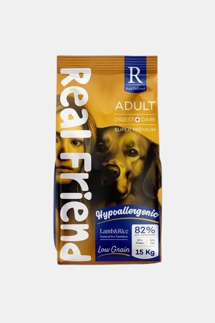 Real Friend Yetişkin Köpek Maması Kuzu Etli&Pirinçli 15 Kg